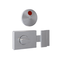 Metlam 300 Series lock and indicator set with silver finish, featuring a secure lock and visual indicator for access control.