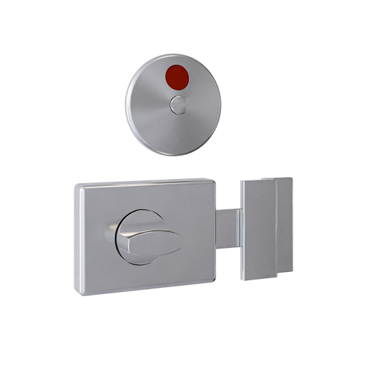 300 Series Lock and Indicator Set ? With Screw Fixings in Satin Chrome