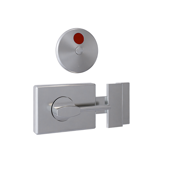300 Series Right-Hand Ambulant Lock and Indicator Set ? With Screw Fixings in Satin Chrome