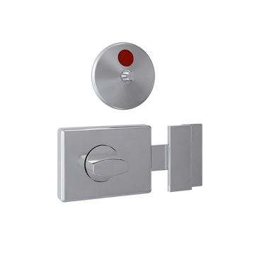 300 Series Safety Turn Lock and Indicator Set ? With Screw Fixings in Satin Chrome