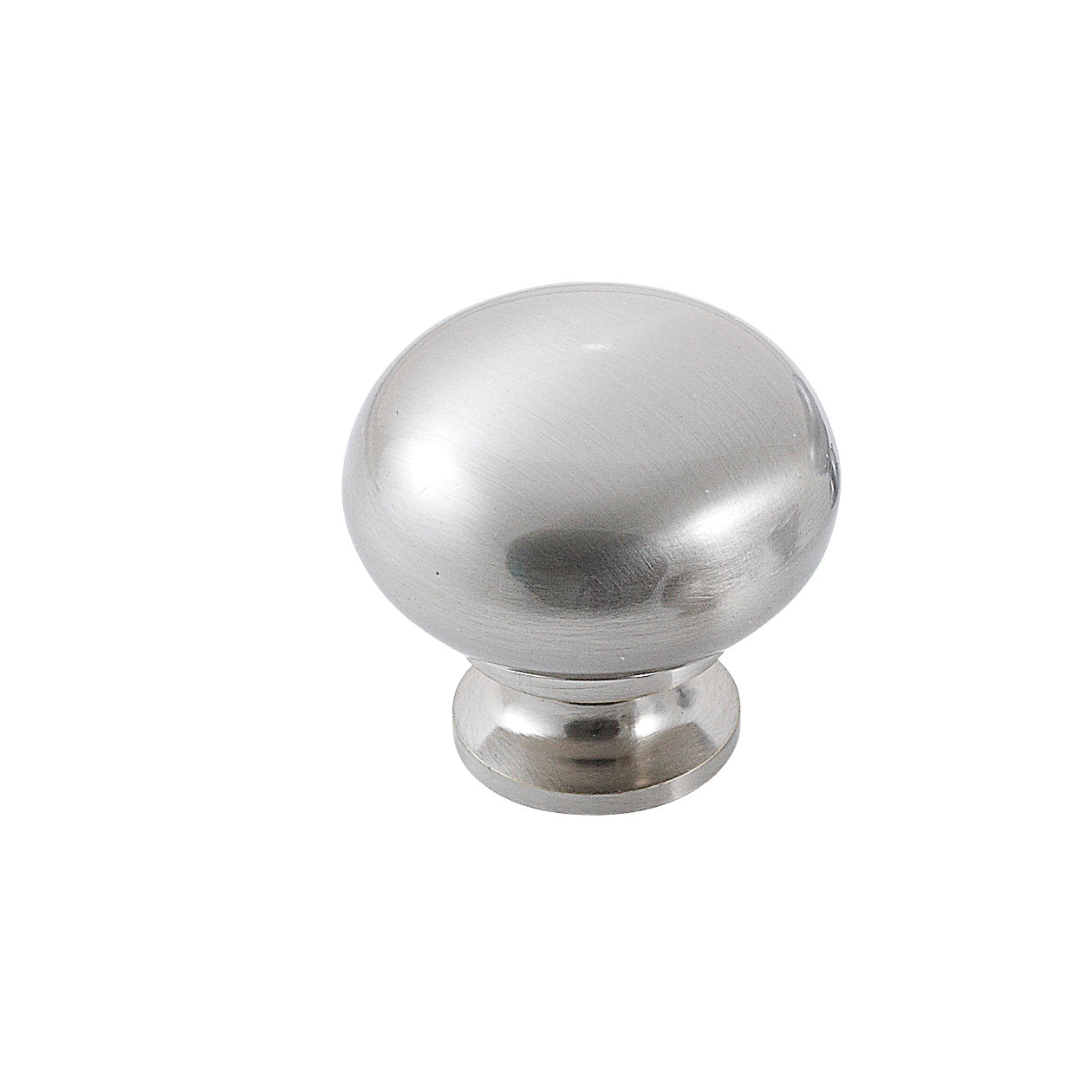 Momo Lugo cabinet knob in brown with a sleek, modern design, mounted on a cabinet door.