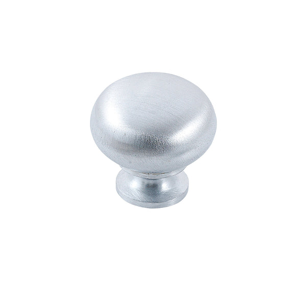 LUGO PLAIN KNOB 30MM SATIN CHROME in Satin Chrome