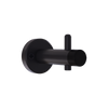 700 Series Designer Black Coat Hook with Bumper ? Concealed - With Screw Fixings  in Black