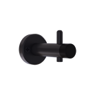 700 Series Designer Black Coat Hook with Bumper ? Concealed - With Screw Fixings  in Black