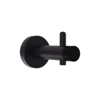 700 Series Designer Black Coat Hook with Bumper ? Concealed - With Screw Fixings  in Black