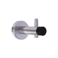 700 Series Coat Hook with Bumper ? Concealed - With Screw Fixings in Satin Stainless