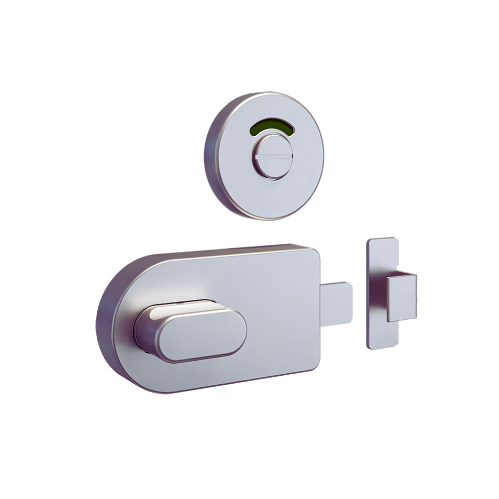700 Series Lock and Indicator Set with Bumper ? With Screw Fixings in Satin Stainless