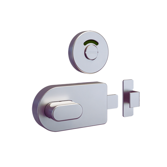 700 Series Lock and Indicator Set with Bumper ? With Screw Fixings in Satin Stainless