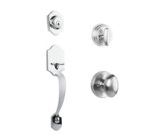 N2LOK Charente single cylinder entrance set with egg knob, featuring durable metal hardware for door security and style.