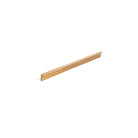 Momo ANGLE cabinet pull handle in brushed dark bronze finish, showing a sleek angular design on a wooden cabinet.