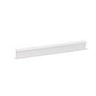 Momo ANGLE cabinet pull handle in white with a sleek angular design, mounted on a wooden cabinet door.