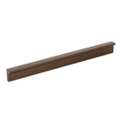 Momo ANGLE cabinet pull handle in matte bronze finish mounted on wooden cabinet door.
