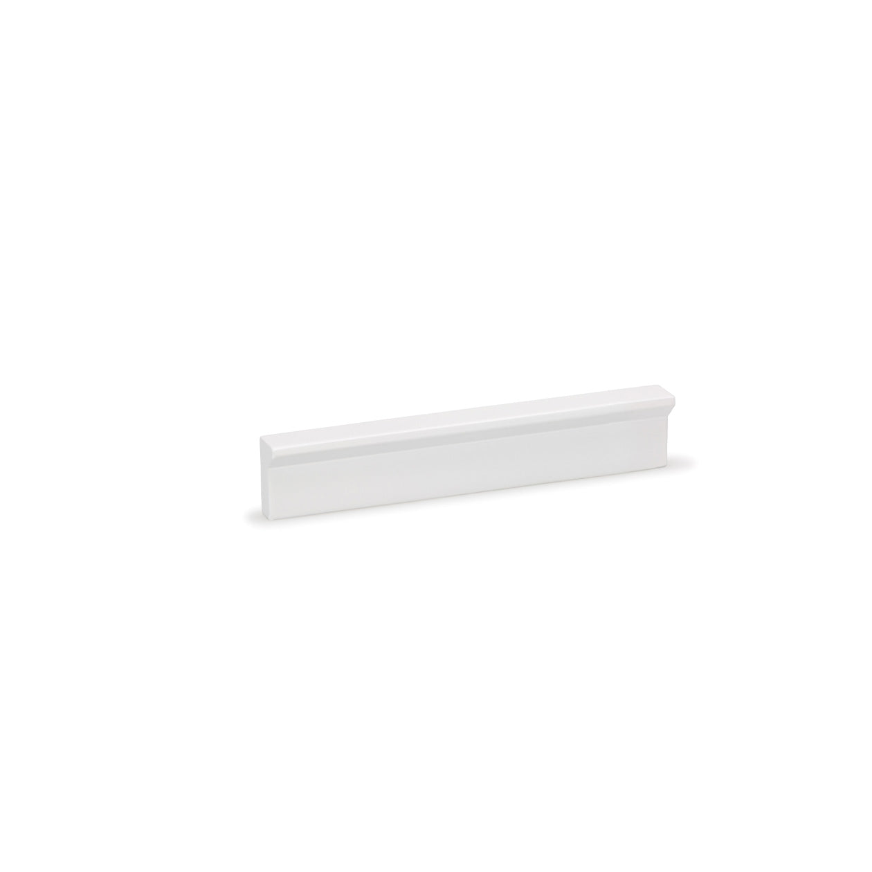 Momo ANGLE Cabinet Pull Handle in white finish, modern metal hardware for kitchen or furniture cabinet doors.