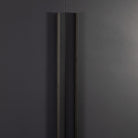 Momo ANGLE cabinet pull handle in black metal with a sleek, angular design for modern furniture drawers and cabinets.