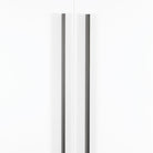 Momo ANGLE Cabinet Pull Handle in matte gray finish mounted on a cabinet door, showcasing modern angular design and sturdy build.