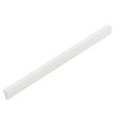 Momo ANGLE cabinet pull handle in white with a sleek, angled design, mounted on a cabinet door.