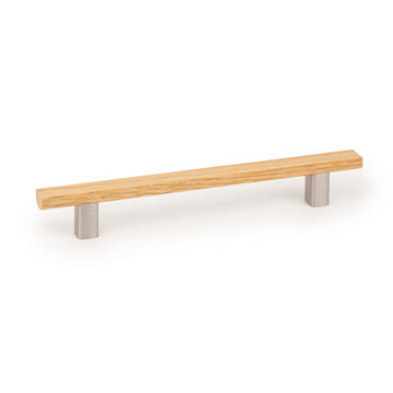 ARA TIMBER D HANDLE 160MM OAK WITH STAINLESS STEEL POSTS in Oak