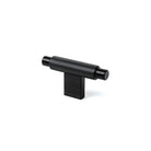 Momo ARPA Cabinet T-Pull handle in black finish mounted on a cabinet door with a sleek, modern design.