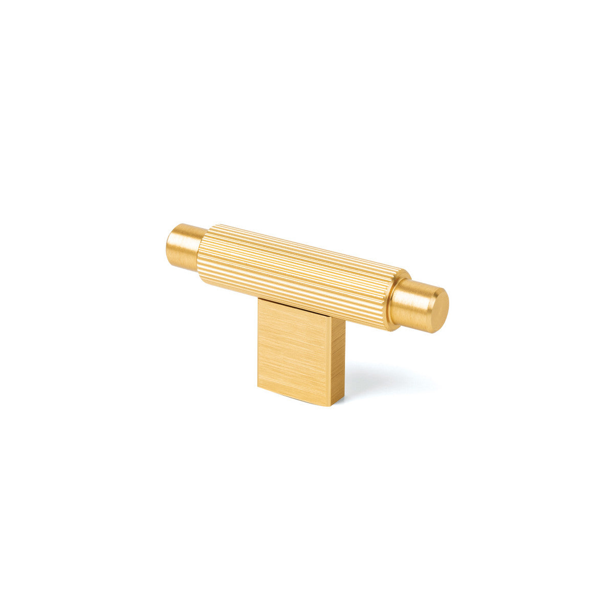 Momo ARPA Cabinet T-Pull in brushed dark bronze finish, close-up of modern drawer handle with sleek design.