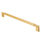 Momo ARPA D cabinet pull handle in brushed dark bronze finish, featuring a sleek, modern design for furniture or cabinetry.