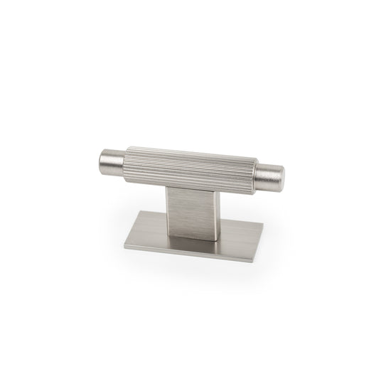 ARPA T KNOB AND BACKPLATE 70MM DULL BRUSHED NICKEL in Dull Brushed Nickel