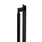 Momo ARPA D cabinet pull handle with backplate, featuring a sleek metal design for modern furniture.