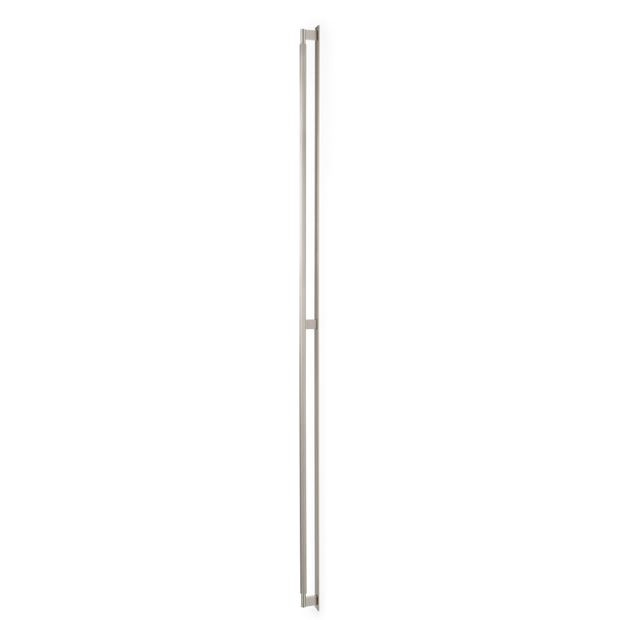 Momo ARPA D cabinet pull handle with backplate in a sleek dark bronze finish, mounted on a cabinet door.
