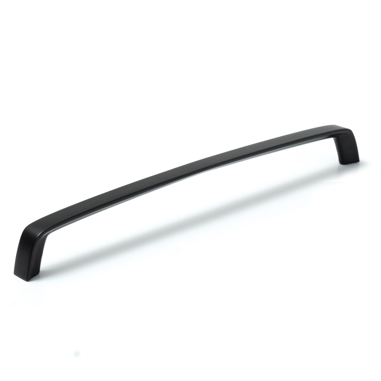 Momo ACUTO D cabinet pull handle in matte black finish, sleek modern design for kitchen or furniture cabinetry.