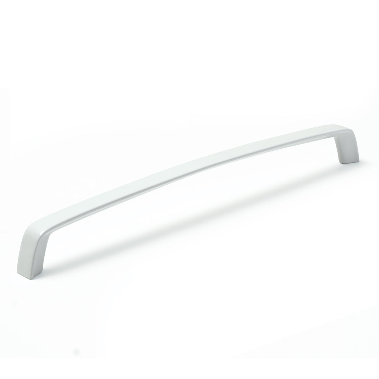 Momo ACUTO D cabinet pull handle in brushed white finish, featuring a sleek modern design for kitchen or furniture drawers.