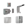 Advantage Moda Kit Anti-Microbial, Vis Pack  ? Contains: 3 x Moda RH Gravity Hinges, 1 x Moda Lock & Indicator Set, 1 x Moda Bumper, 1 x Moda Hook & Universal Screw Fixings   in Antimicrobial Coating