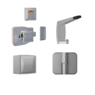 Advantage Moda ANMB Kit, Vis Pack - Contains; 3x Moda RH Spring Hinges, 1 Moda Indicator Set, 1x Moda Bumper, 1x Moda Coat Hook & Universal Screw Fixings   in Antimicrobial Coating