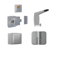 Advantage Moda ANMB Kit, Vis Pack - Contains; 3x Moda RH Spring Hinges, 1 Moda Indicator Set, 1x Moda Bumper, 1x Moda Coat Hook & Universal Screw Fixings   in Antimicrobial Coating