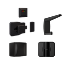 Advantage Designer Moda Kit, Vis Pack - Contains; 3x Moda Designer RH Spring Hinges, 1x Moda Designer Indicator Set, 1x Moda Designer Bumper, 1x Moda Designer Coat Hook & Universal Screw Fixings   in Designer Black