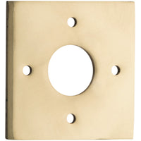 Adaptor Plate (Pair) Square Rose Polished Brass H60xW60mm in Polished Brass