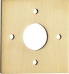 Adaptor Plate (Pair) Rose Square Brushed Gold PVD H60xW60xP2mm ID22mm CTC41.5mm in Brushed Gold PVD