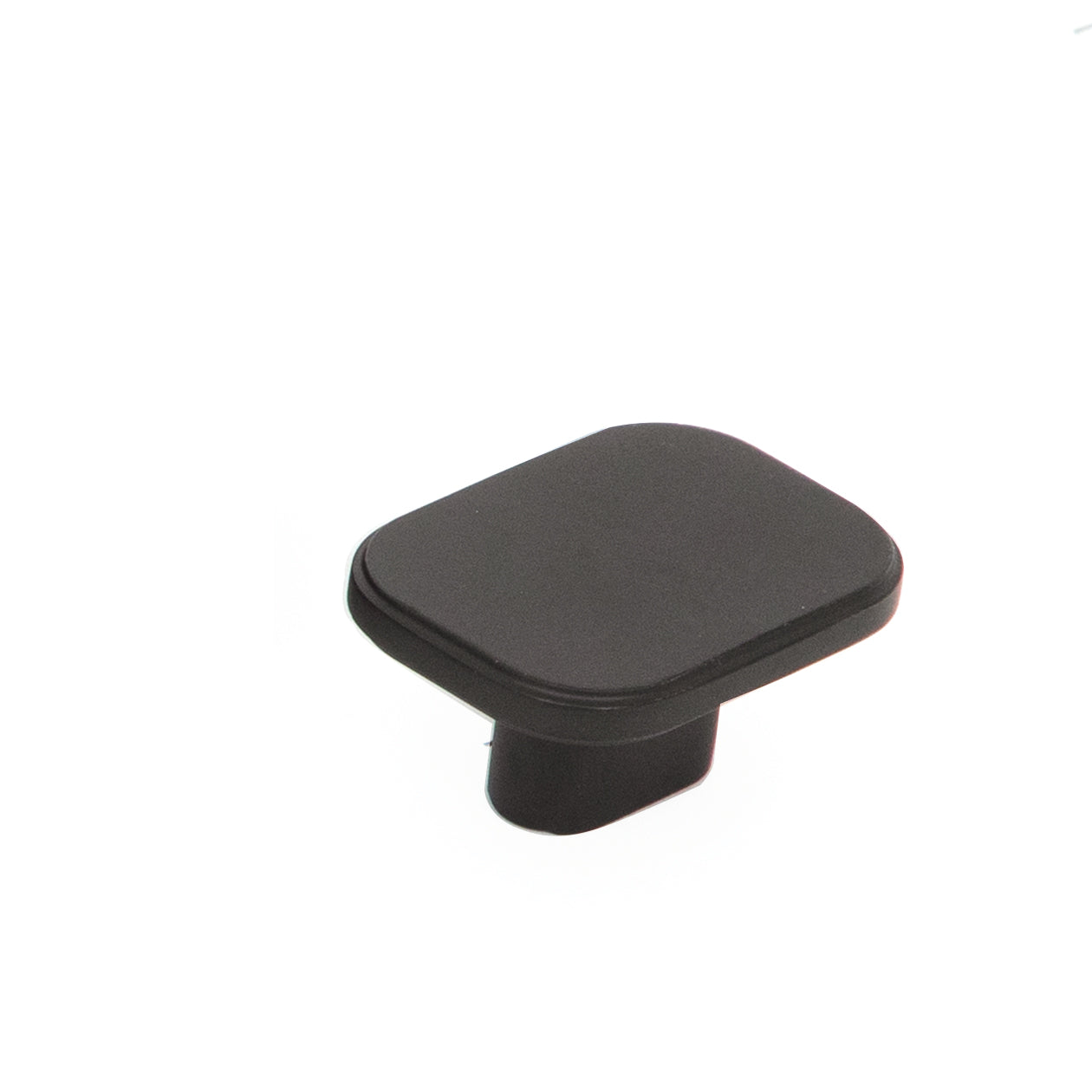 Momo Aspen cabinet knob in matte black, round metal handle for kitchen or furniture drawers and cabinets.