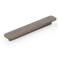 Momo ASPEN cabinet pull handle in brushed nickel finish, featuring a sleek and modern design for kitchen or furniture drawers.