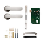 Momo Aspen lever handle with dark bronze finish, featuring a sleek, modern design for door hardware.