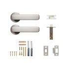 Momo Aspen lever handle with dark bronze finish, sleek design, and ergonomic grip for door hardware.