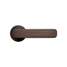 Momo ASPEN lever handle in black finish, showcasing sleek modern design for door hardware installation.