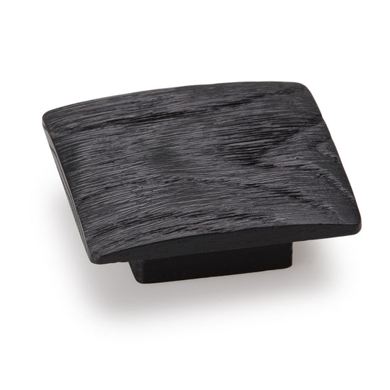 BALTO SQUARE TIMBER KNOB 60MM BLACKWOODGRAIN in Black WoodGrain
