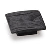 BALTO SQUARE TIMBER KNOB 60MM BLACKWOODGRAIN in Black WoodGrain