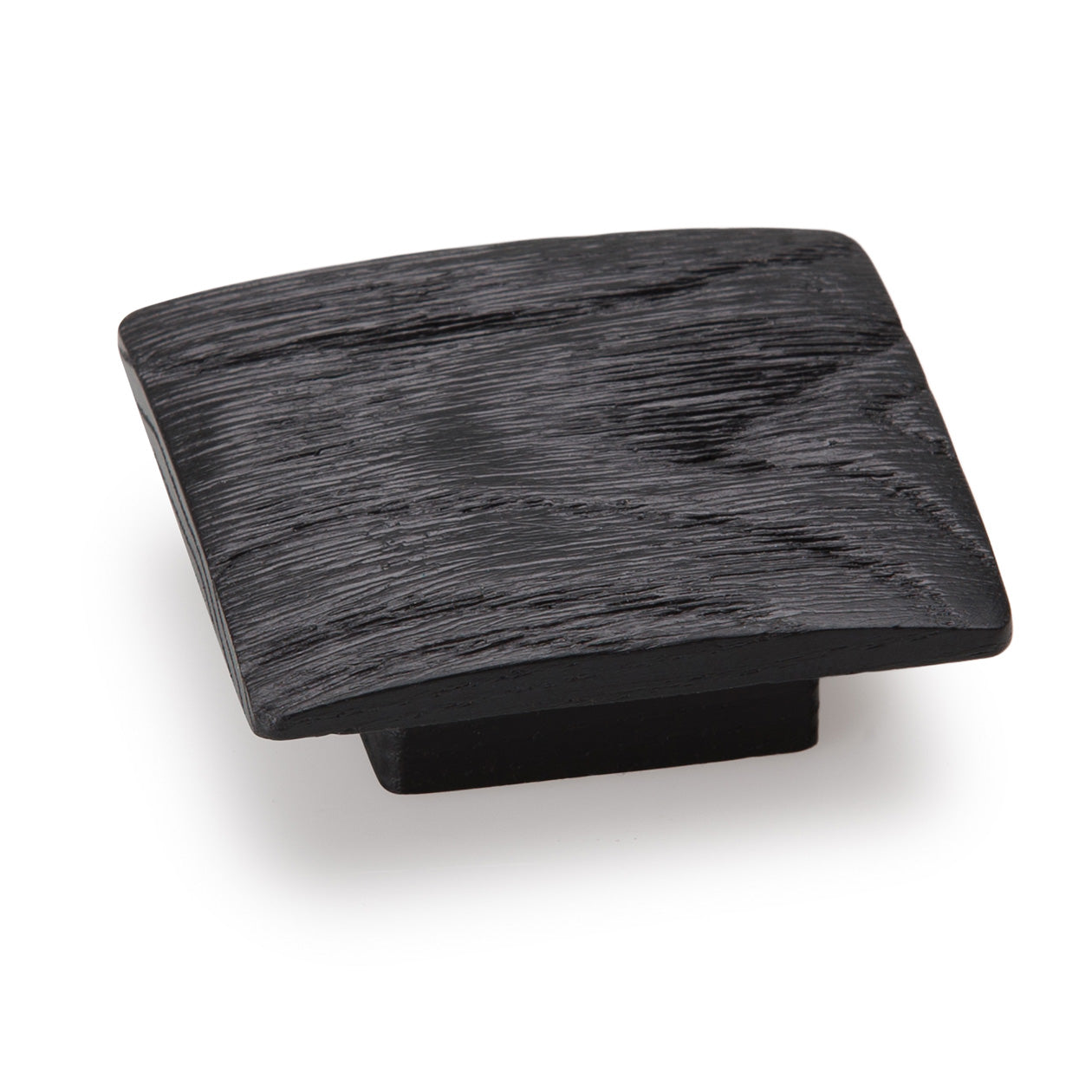 BALTO SQUARE TIMBER KNOB 60MM BLACKWOODGRAIN in Black WoodGrain