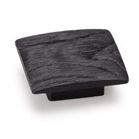 BALTO SQUARE TIMBER KNOB 60MM BLACKWOODGRAIN in Black WoodGrain