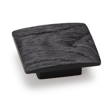 BALTO SQUARE TIMBER KNOB 60MM BLACKWOODGRAIN in Black WoodGrain