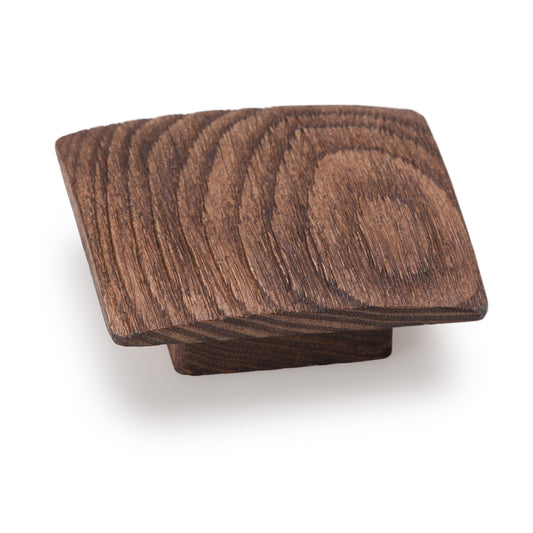 BALTO SQUARE TIMBER KNOB 60MM OAK WOODGRAIN in Oak Woodgrain