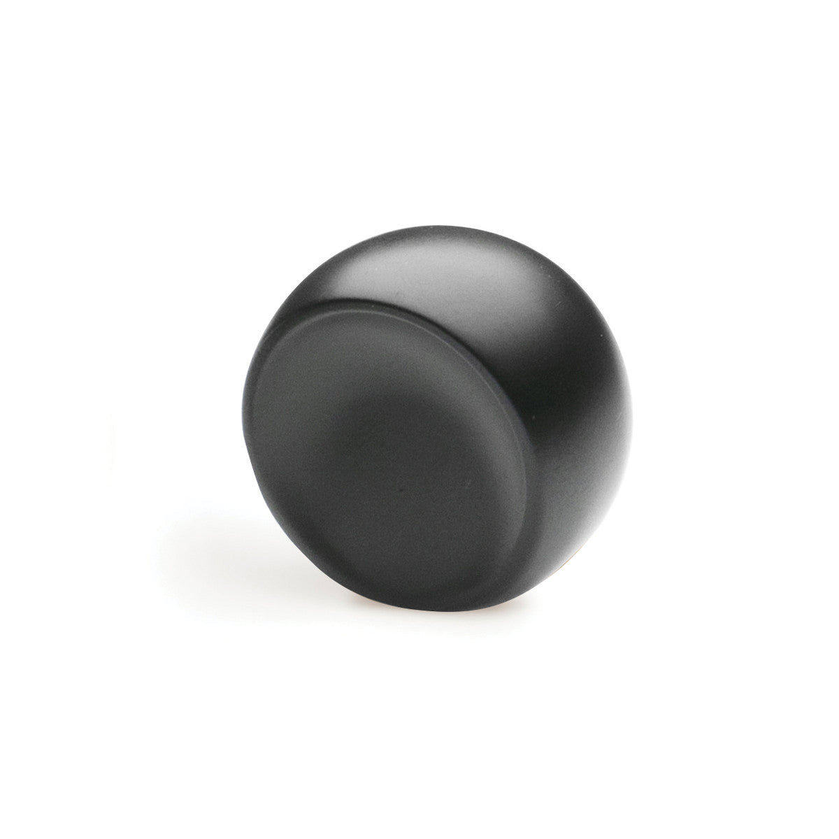 Momo BALL cabinet knob in matte black, round ceramic handle with smooth finish, designed for kitchen or furniture drawers.