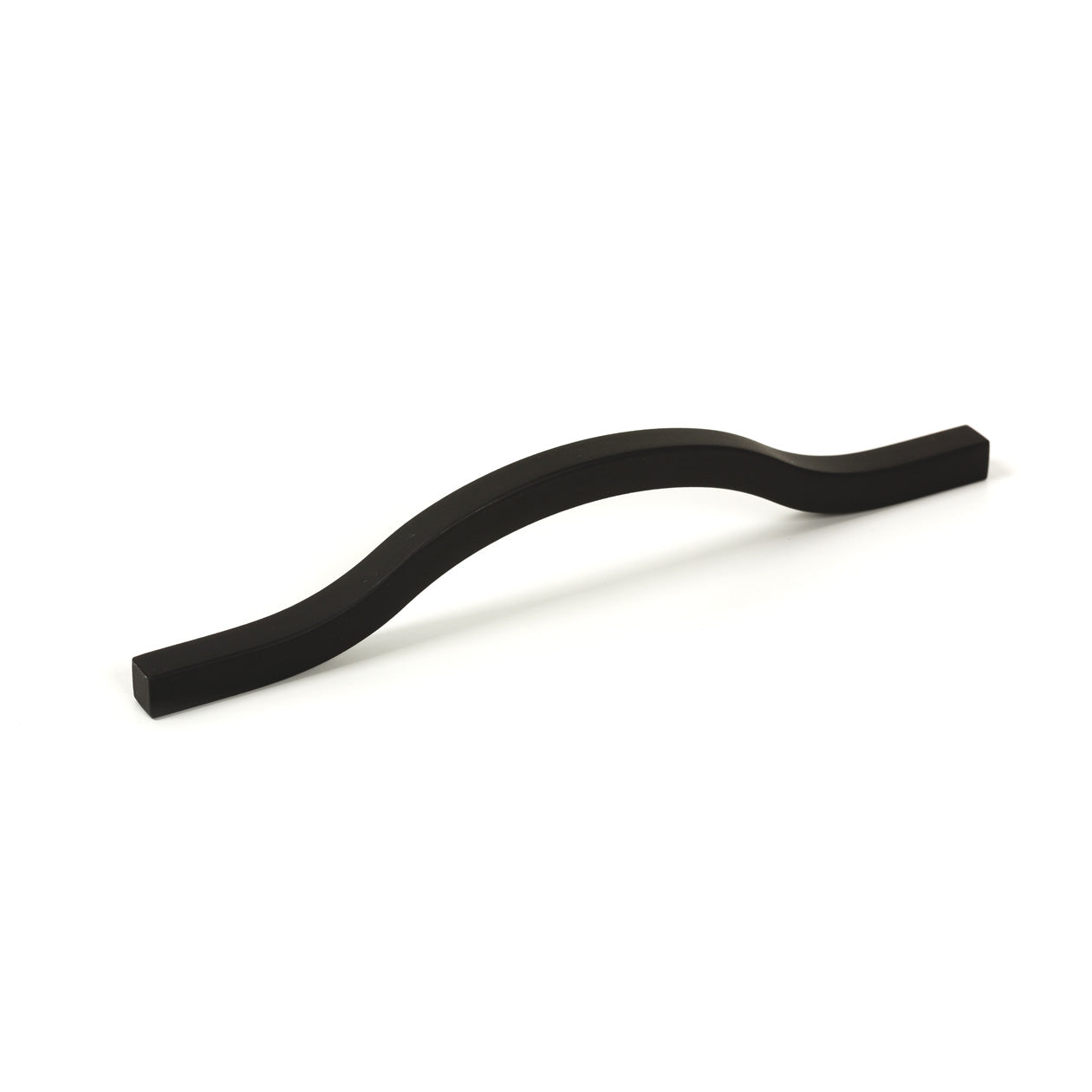 Momo BRAVE Bow Cabinet Pull Handles in matte black, featuring sleek curved design for modern kitchen or furniture hardware.