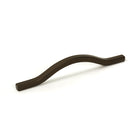Momo BRAVE bow cabinet pull handle in matte titanium finish, showing a sleek curved design on a cabinet drawer.