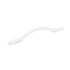 Momo BRAVE bow cabinet pull handles in white finish, featuring elegant curved design for kitchen or furniture drawers.